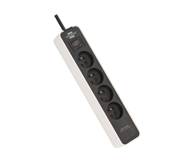 BRENNENSTUHL LISTWA ZASILAJĄCA "ECOLOR" 4 GN 1,5M BIAŁO-CZARNA, 2XUSB-C 1 - 1326713 - zdjęcie